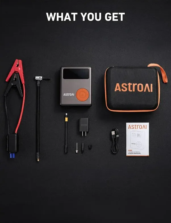 منفاخ إطارات محمول AstroAI  مع مشغل متعدد الاستخدامات AstroAI Portable Car Jump Starter (صورة 5)