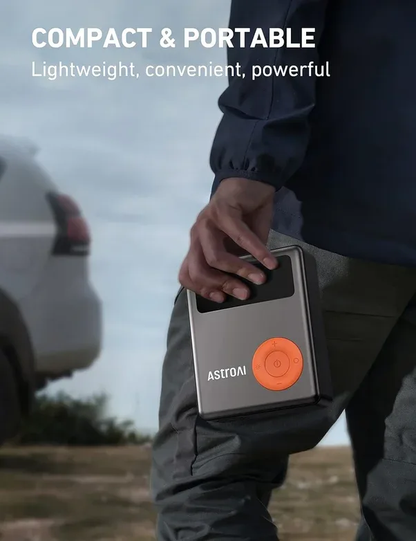 منفاخ إطارات محمول AstroAI  مع مشغل متعدد الاستخدامات AstroAI Portable Car Jump Starter (صورة 6)