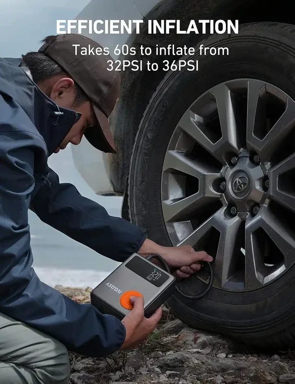 منفاخ إطارات محمول AstroAI  مع مشغل متعدد الاستخدامات AstroAI Portable Car Jump Starter (صورة 2)