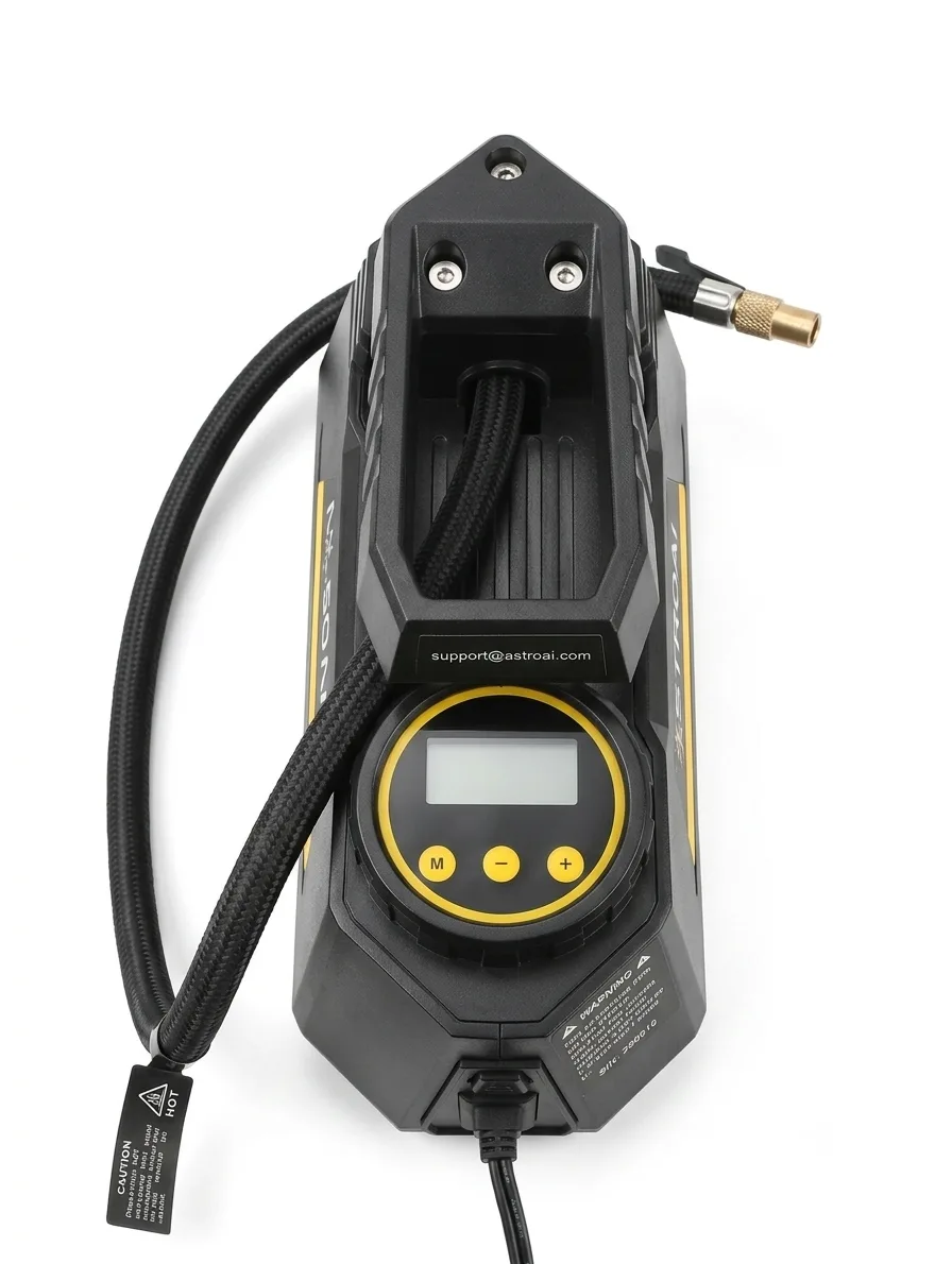منفاخ إطارات AstroAI -‏12 فولتAstroAI Tire Air Compressor with Digital Pressure Gauge and Emergency LED Light (صورة 4)