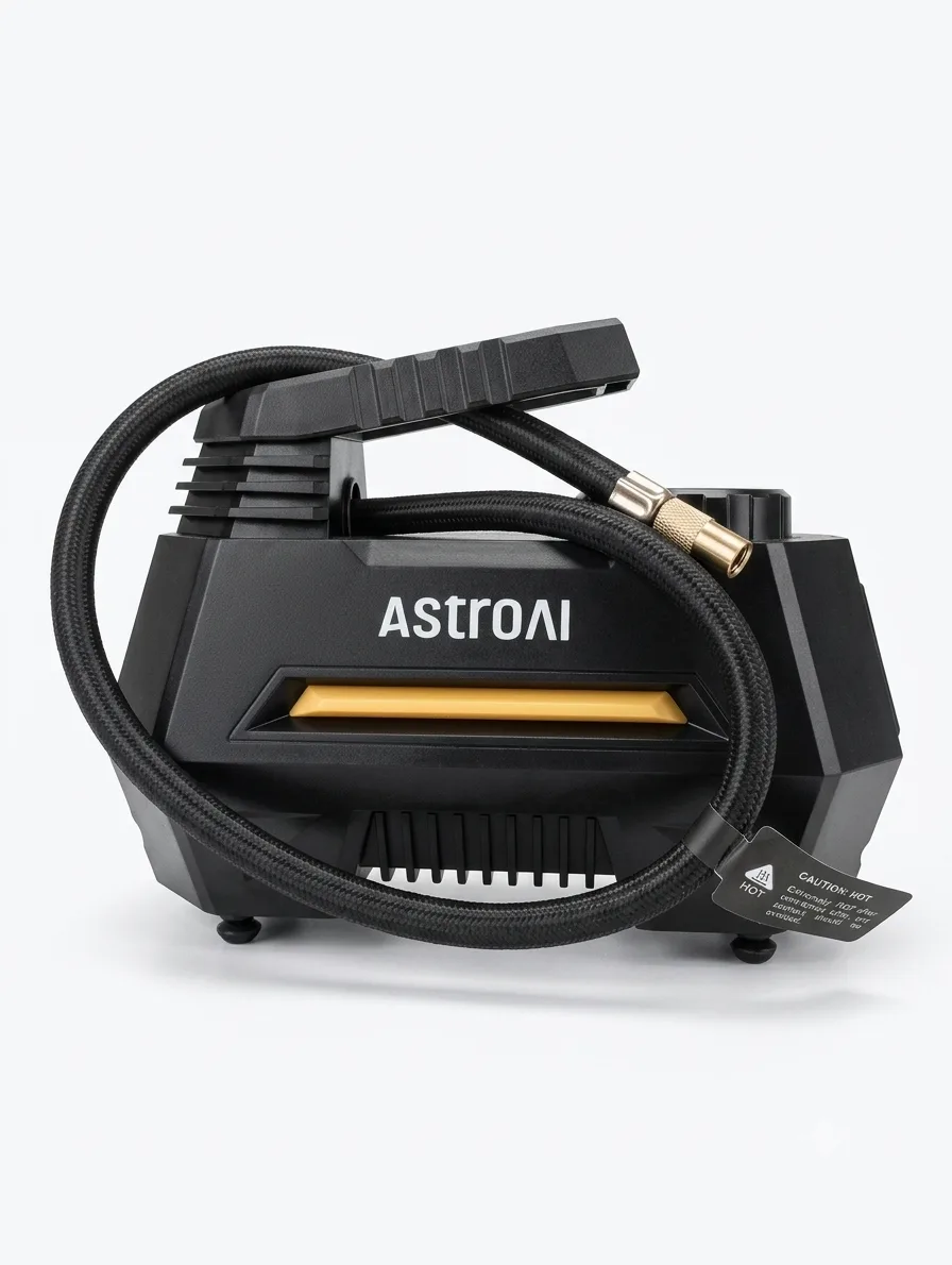 منفاخ إطارات AstroAI -‏12 فولتAstroAI Tire Air Compressor with Digital Pressure Gauge and Emergency LED Light (صورة 3)