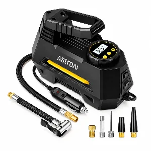منفاخ إطارات AstroAI -‏12 فولتAstroAI Tire Air Compressor with Digital Pressure Gauge and Emergency LED Light