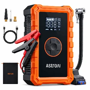 بطارية طوارئ + منفاخ هواء AstroAI S8 Air ‏12 فولت (3000 أمبير / 150 PSI)