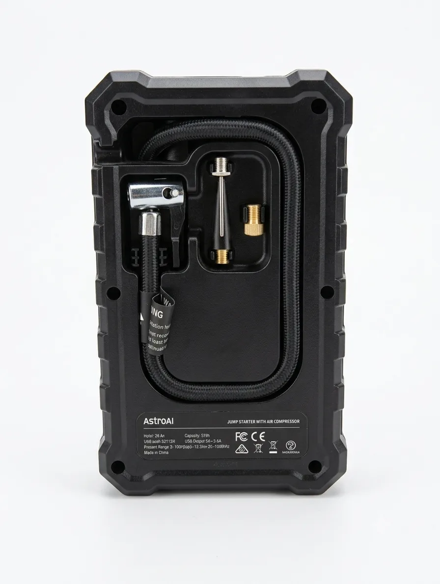 بطارية طوارئ + منفاخ هواء AstroAI S8 Air ‏12 فولت (3000 أمبير / 150 PSI) (صورة 4)