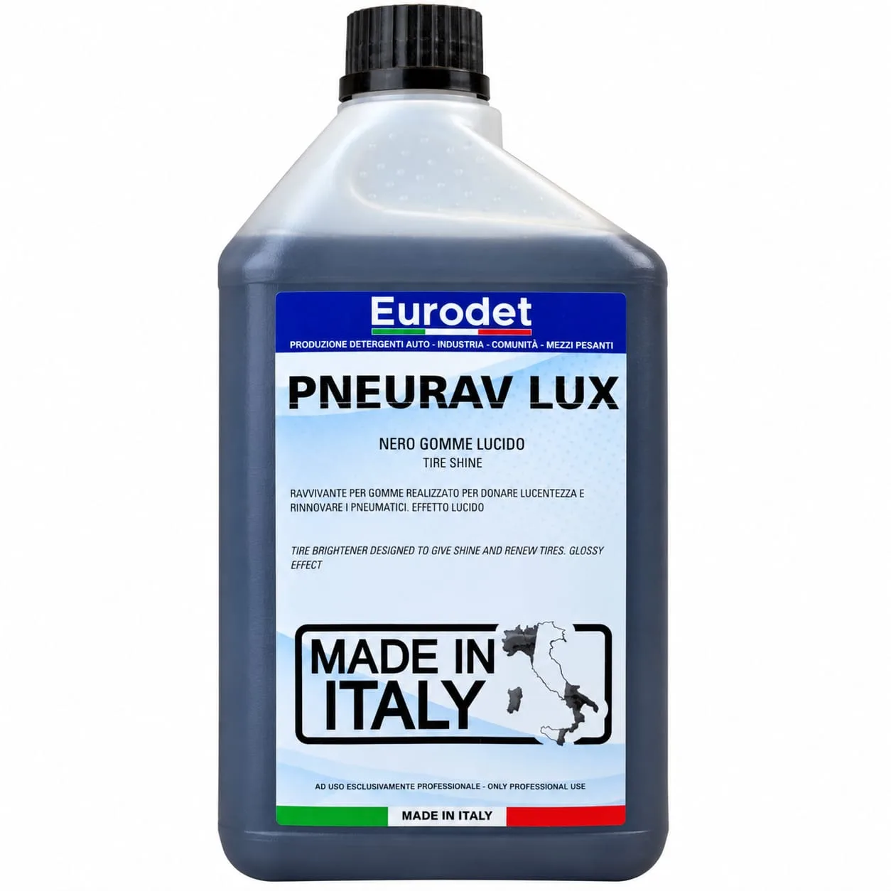نيوراف لوكس – ملمع تايرات أسود Pneurav Lux — Nero Gomme Lucido — 1 لتر