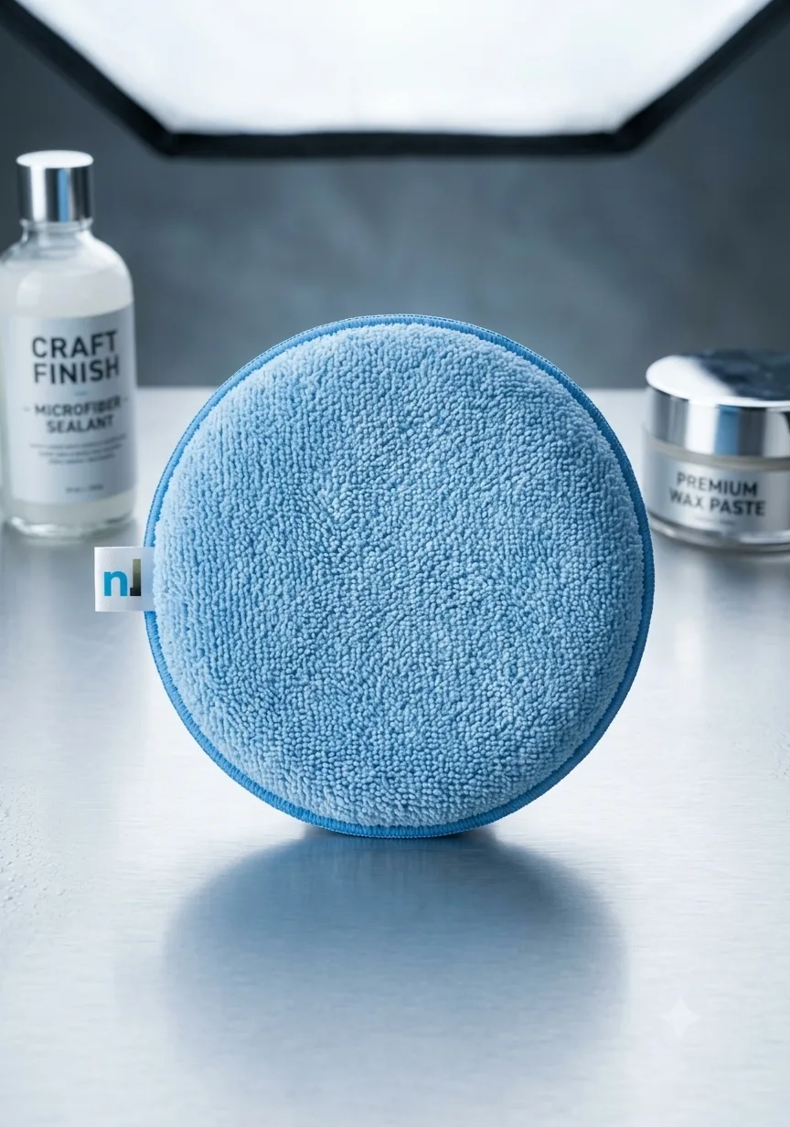 مايكروفايبر دائرية للتنظيف والتلميع – Microfiber Applicator Pad (صورة 3)