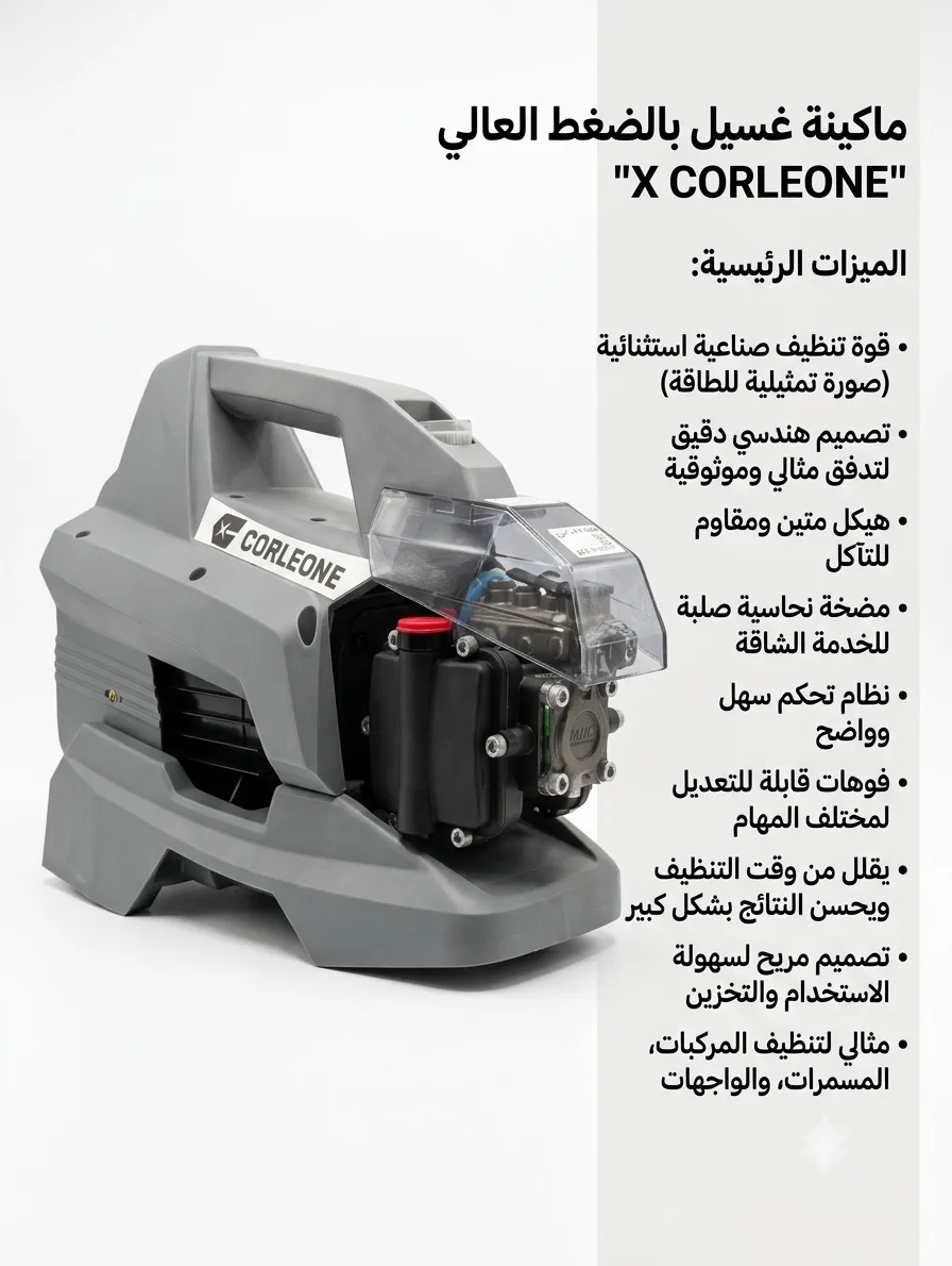 فارة غسيل السيارات بالضغط العالي CORLEONE G300 (صورة 2)
