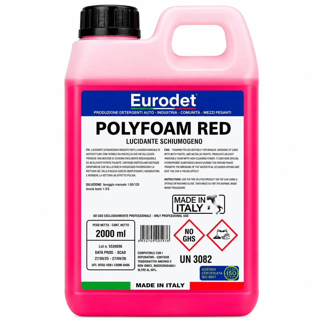 شامبو غسيل سيارات يدوي   Eurodet Polyfoam Red — 2 لتر