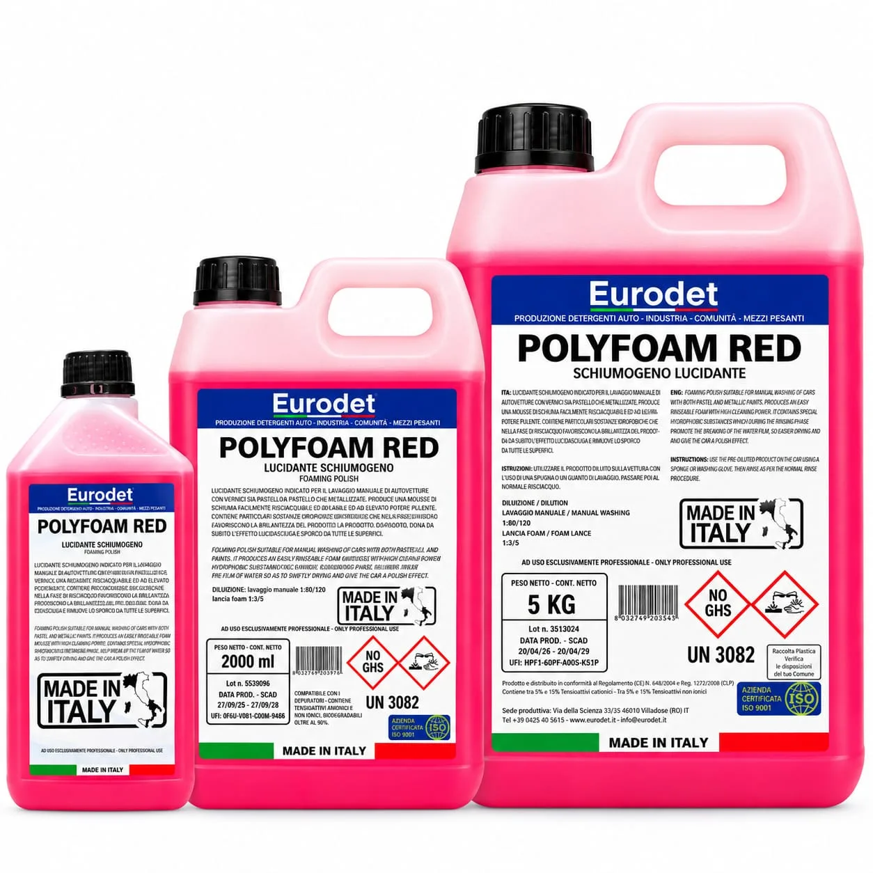 شامبو غسيل سيارات يدوي   Eurodet Polyfoam Red