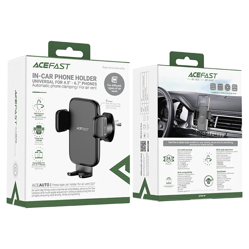 ستاند موبايل السيارة الذكي Car Mount Holder D27 (صورة 5)