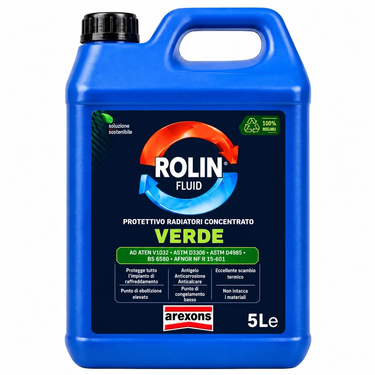 ماء راديتر اخضر  Arexons Rolin Fluid Verde — 5 لتر