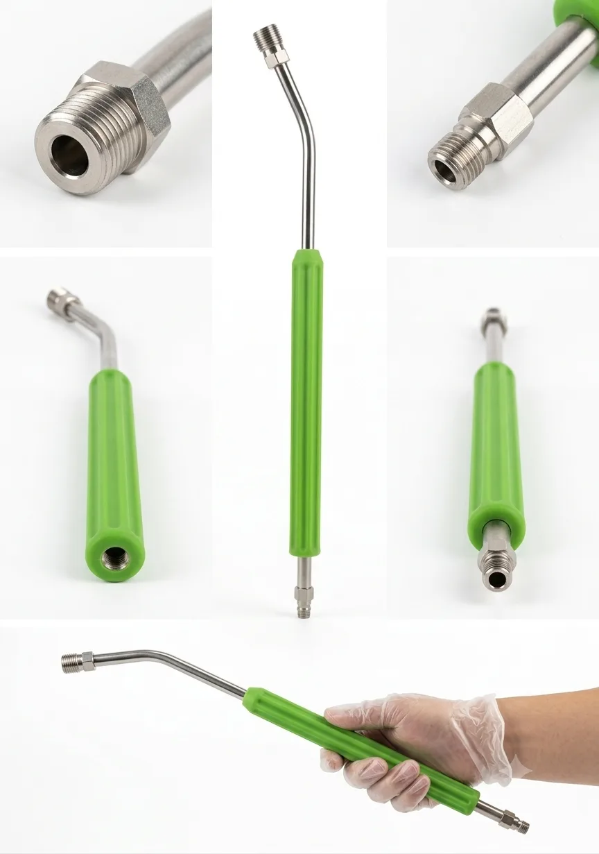 لانس غسيل ضغط عالي منحني مع مقبض –  ( عاكفة ) Bent Pressure Washer Lance (صورة 3)