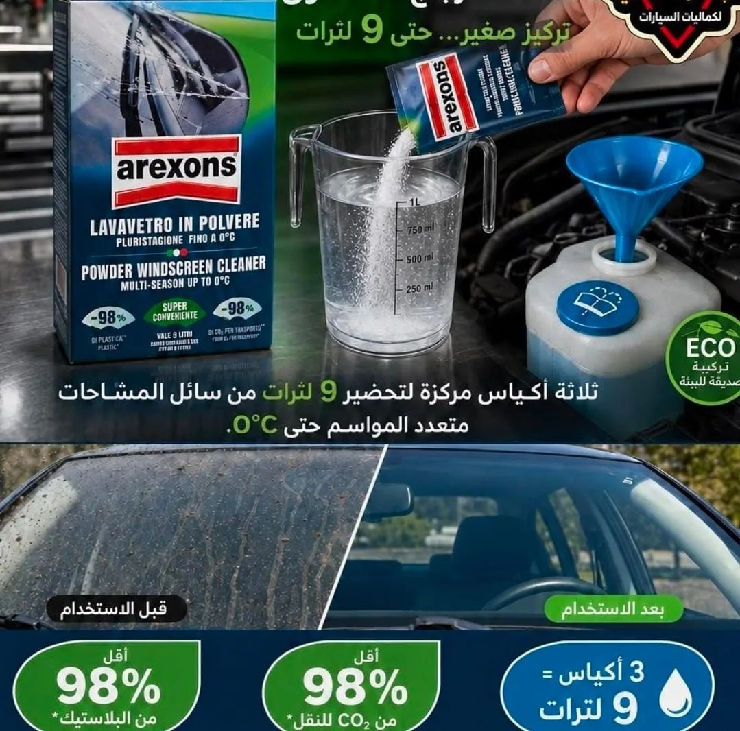 مسحوق مركز ماء ماسحات Arexons Powder Windscreen Cleaner (صورة 2)