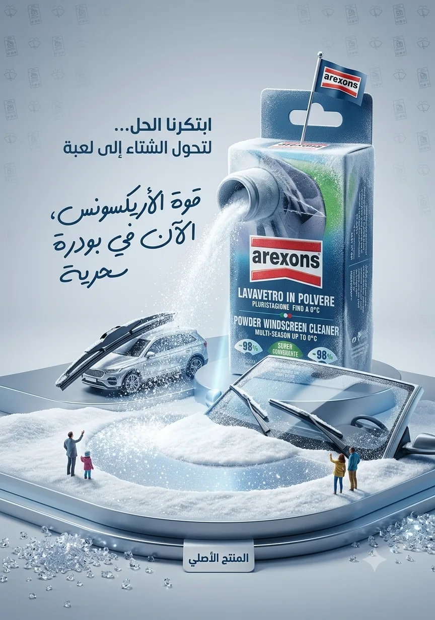 مسحوق مركز ماء ماسحات Arexons Powder Windscreen Cleaner (صورة 3)