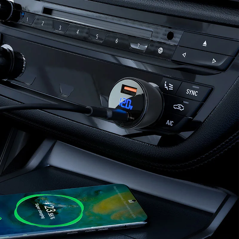 شاحن سيارة بقوة 63w Fast Charge Car Charger B6 63W (صورة 4)