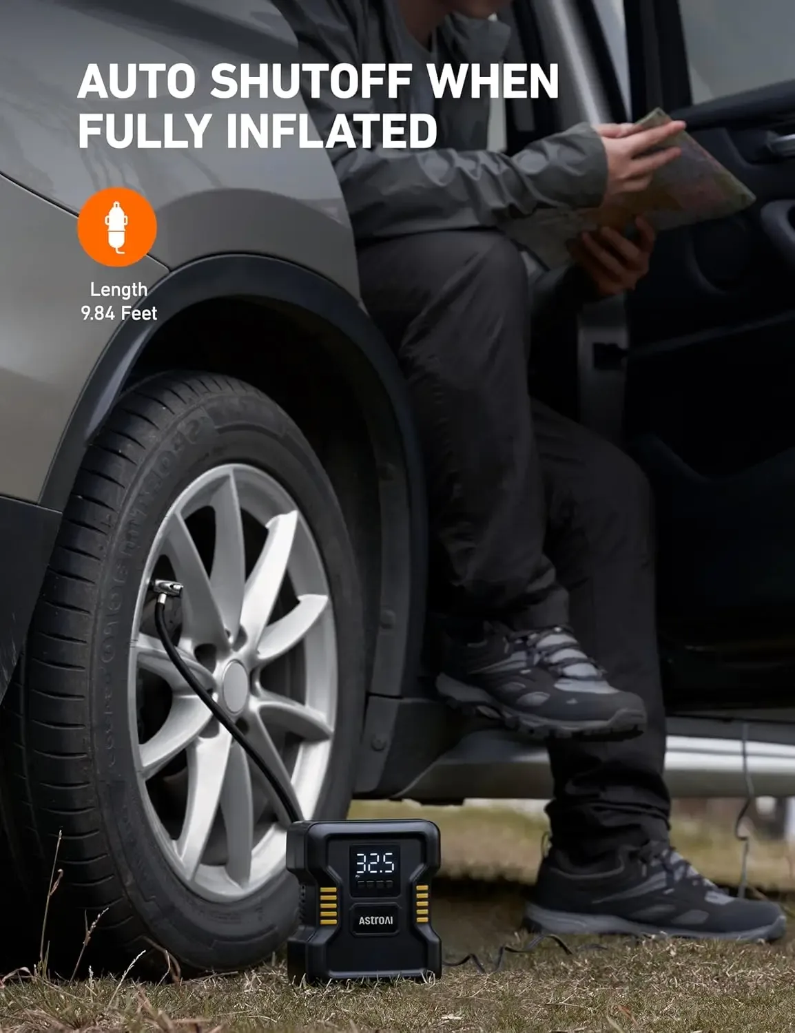 منفاخ إطارات محمول  AstroAI Portable Car Air Pump (صورة 4)