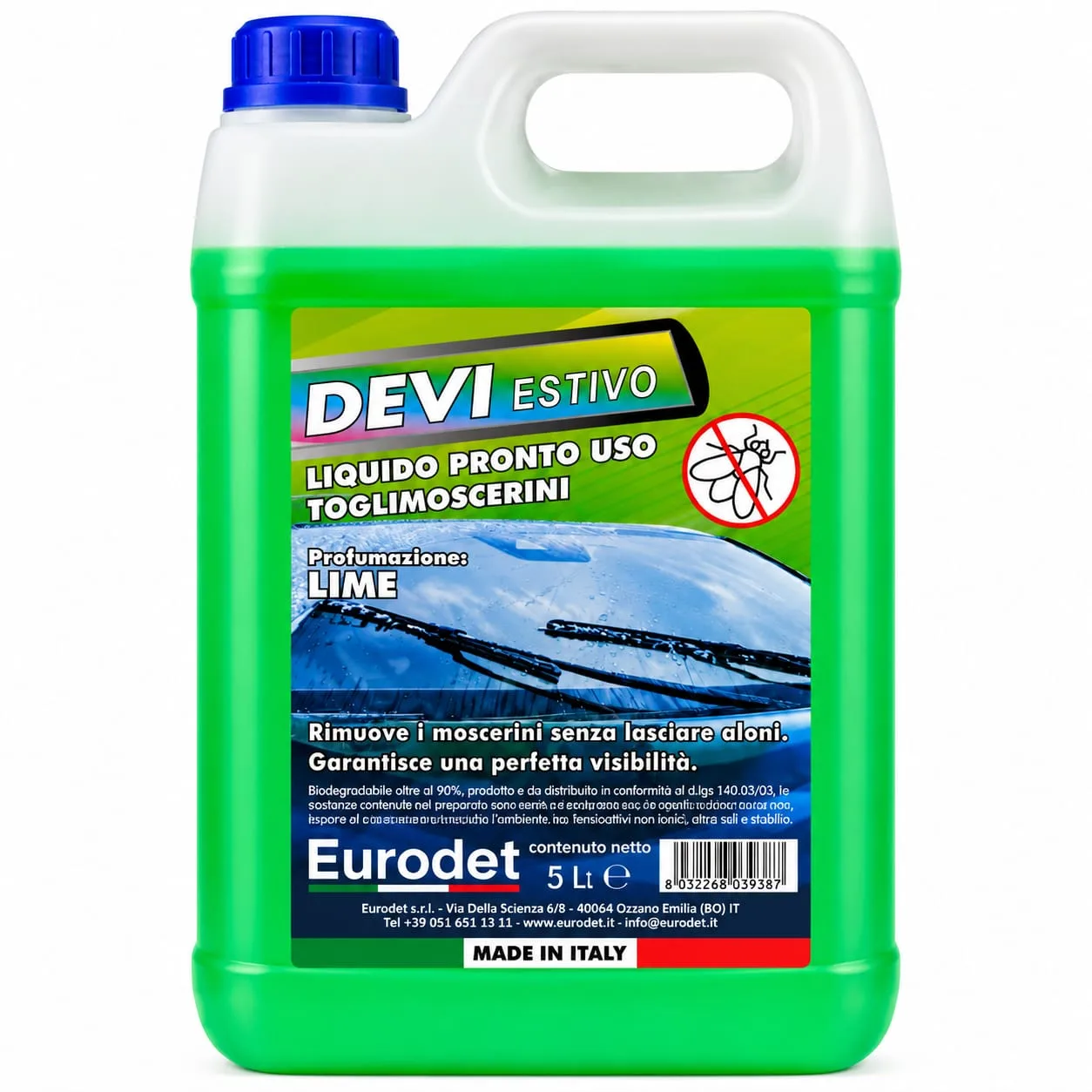 منظف زجاج ومزيل حشرات Eurodet DEVI ESTIVO — 5 لتر