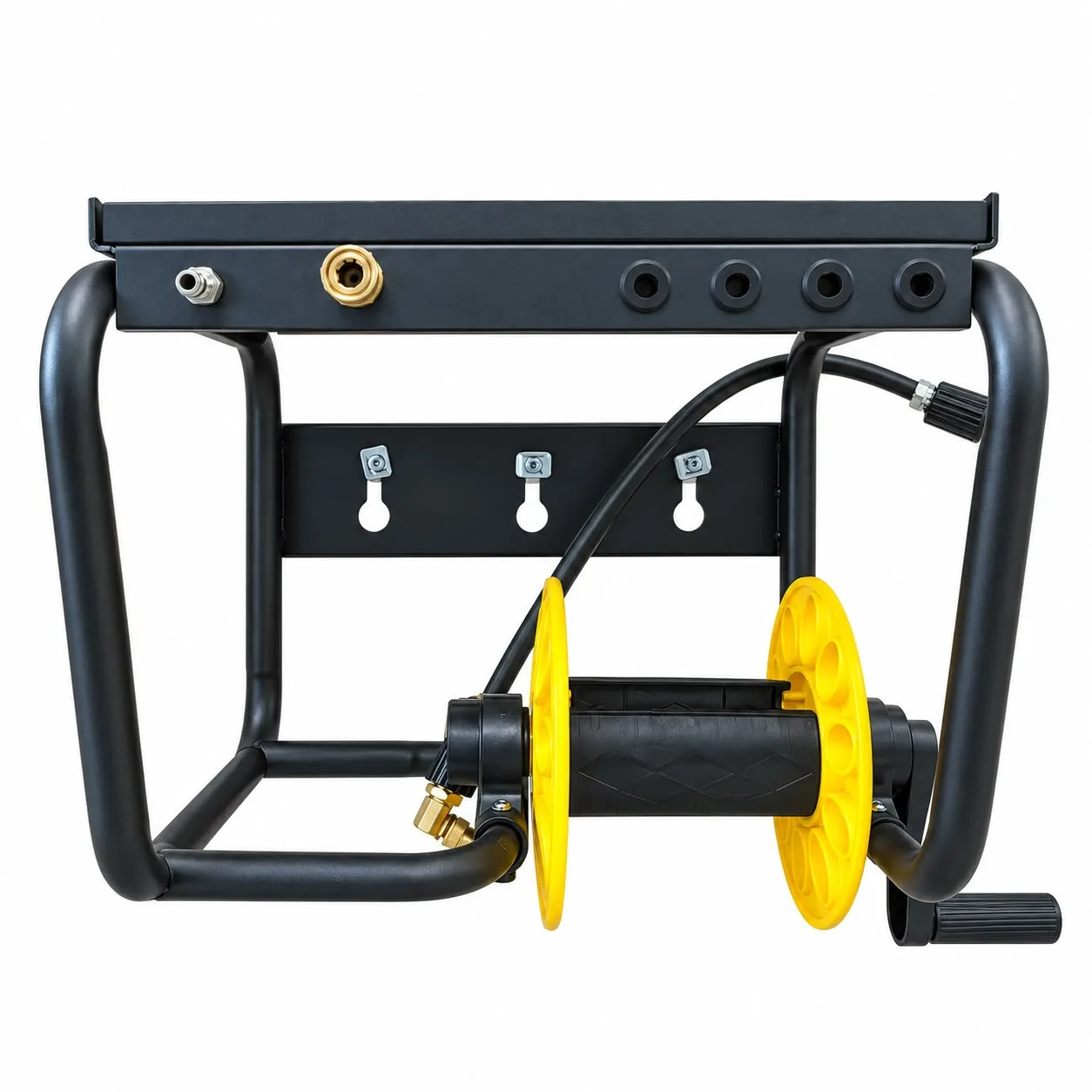 ستاند حامل للخرطوم والمضخة Manual Wall-Mounted Hose Reel with Hand Crank (صورة 1)